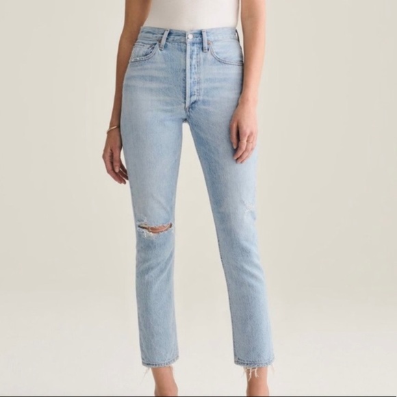 Agolde Denim - Agolde Riley Ultra High Rise Straight Crop Jeans